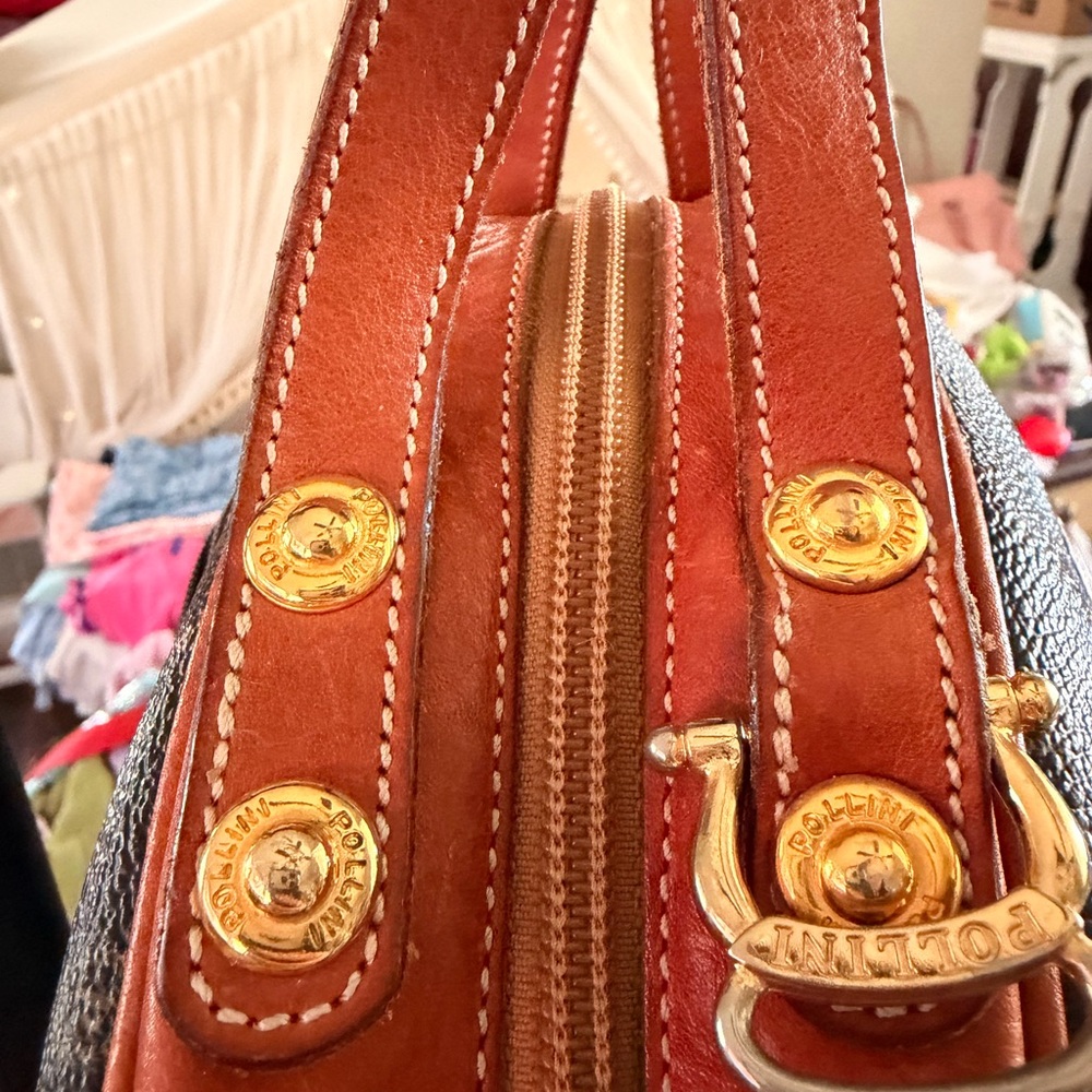Pollini Black and Brown Crossbody Bag - Picture 8 of 10